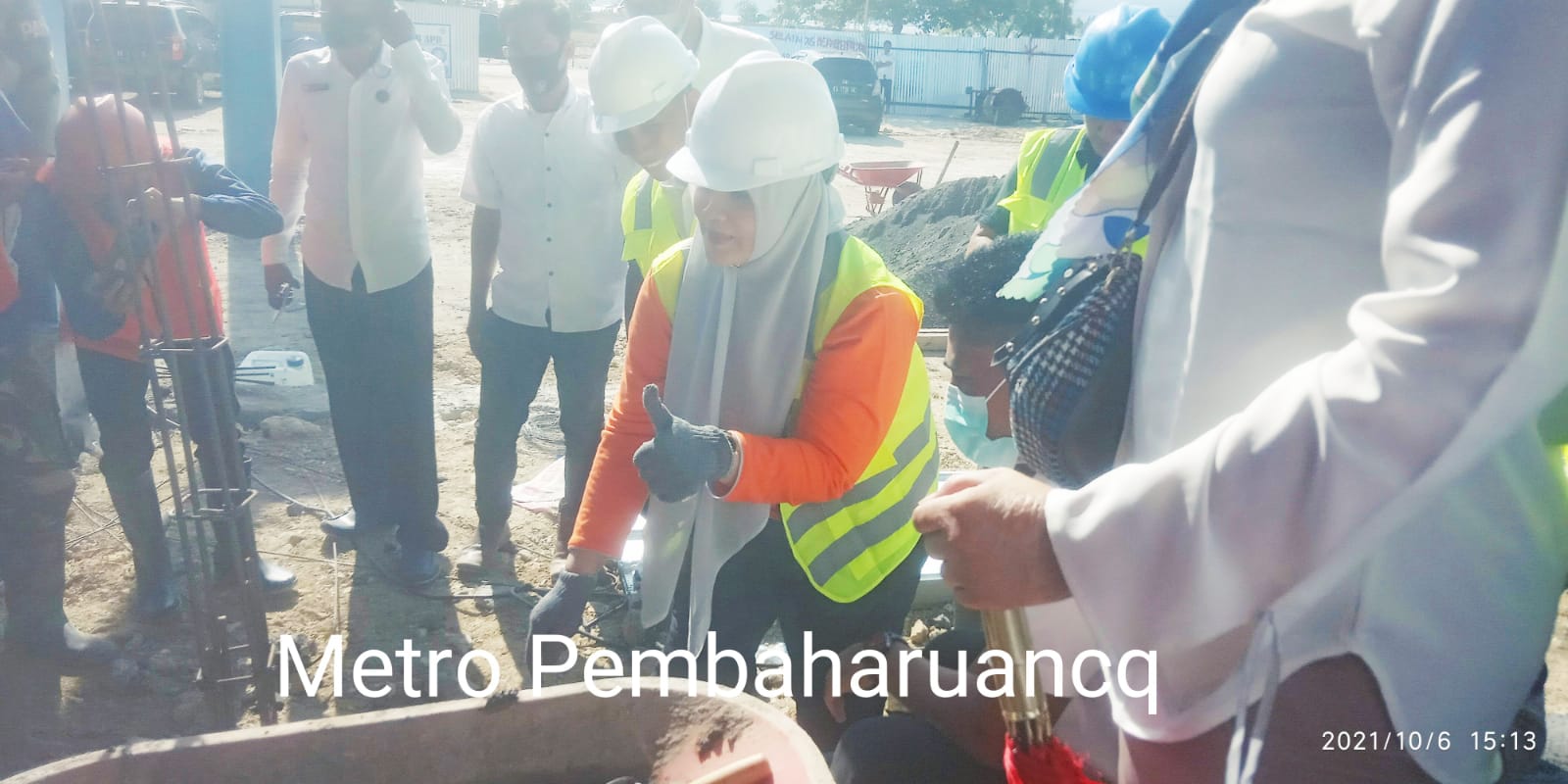 Peletakan Bata Pertama Pembangunan Gedung Perpustakaan Daerah Oleh Bupati Bima
