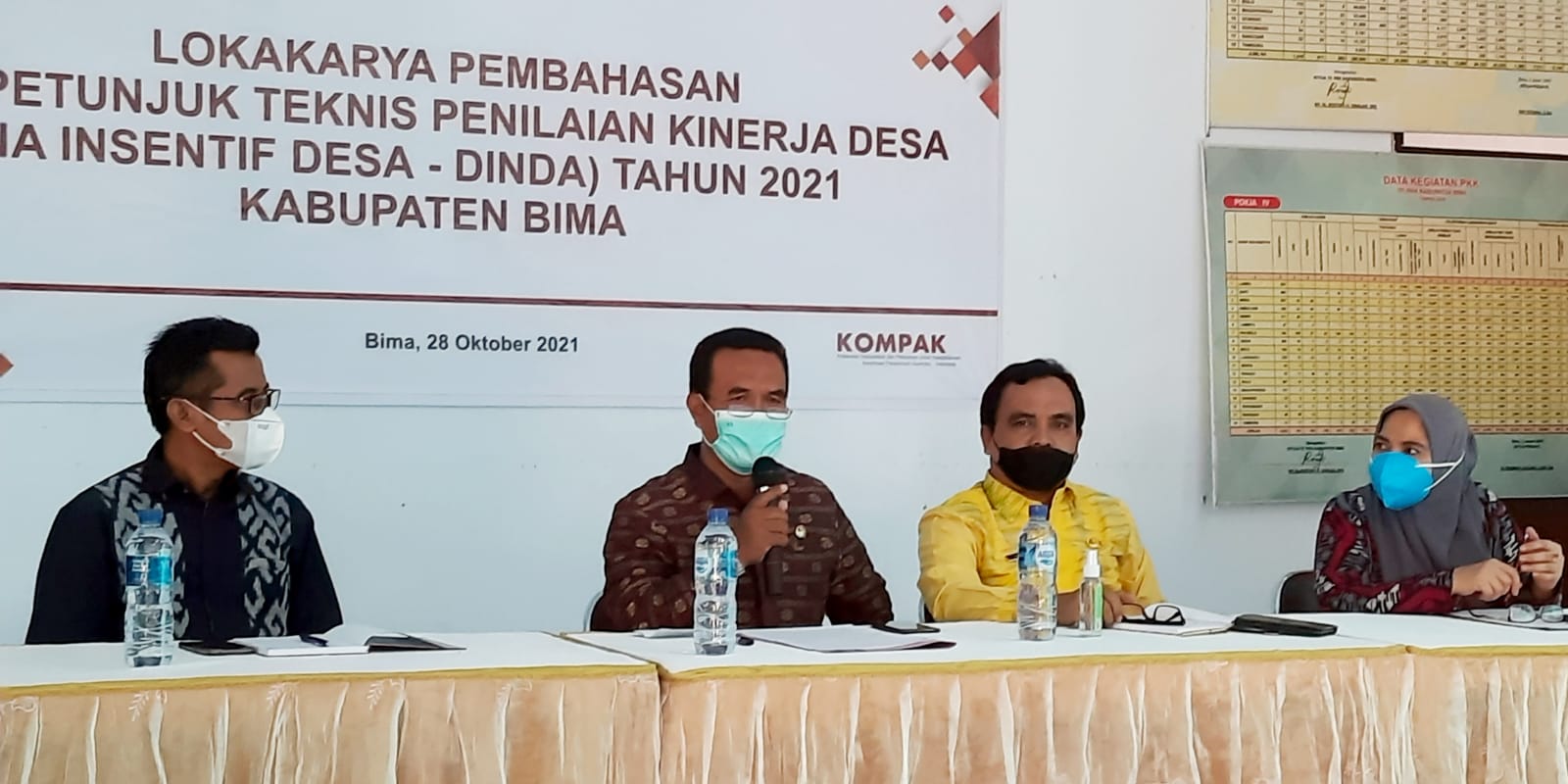 Kabupaten Bima,DPMD-KOMPAK Adakan Lokakarya Juknis Dana Insentif Desa