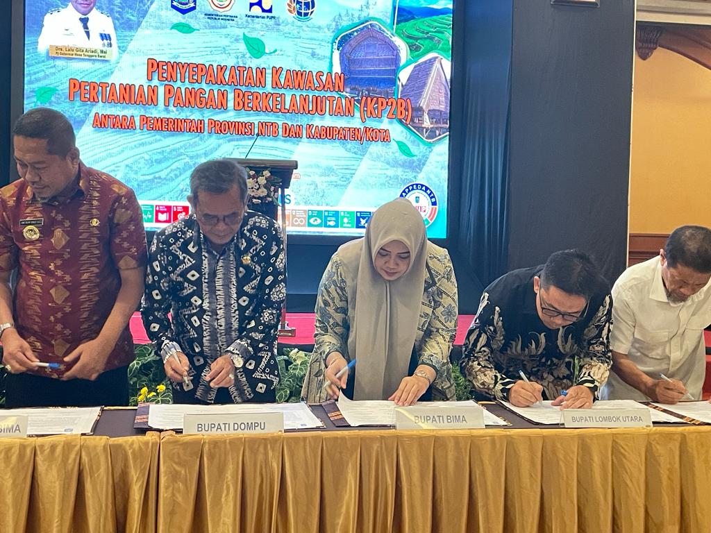 Bupati Bima Tanda Tangani Kesepakatan Integrasi Kawasan Pertanian Berkelanjutan
