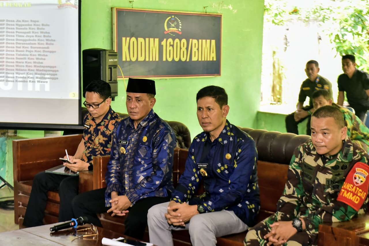 Tuntaskan Lahan Gerai Kopdes Merah Putih, Bupati – Dandim 1608/Bima Gelar Rakor